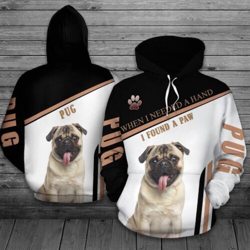 Unisex Pug Lover Hoodie Sweatshirt Pug Pullover for Dog Lovers Animal Gift image 0