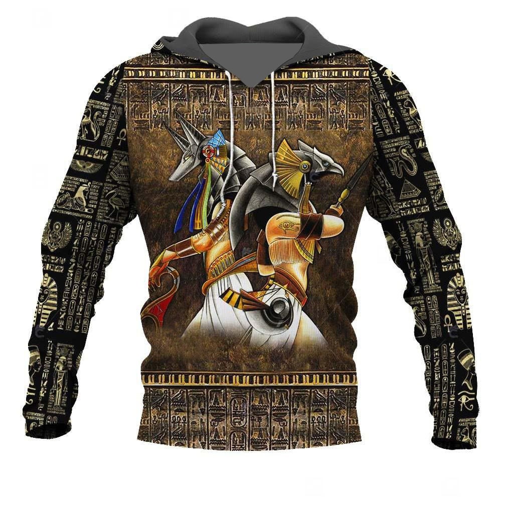 Egypt Anubis Hoodie Sweatshirt Egyptian Mythology Pullover Anubis Lover Gift image 1