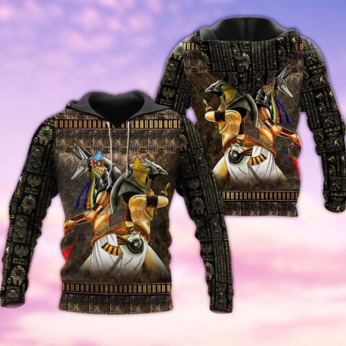 Egypt Anubis Hoodie Sweatshirt Egyptian Mythology Pullover Anubis Lover Gift image 0