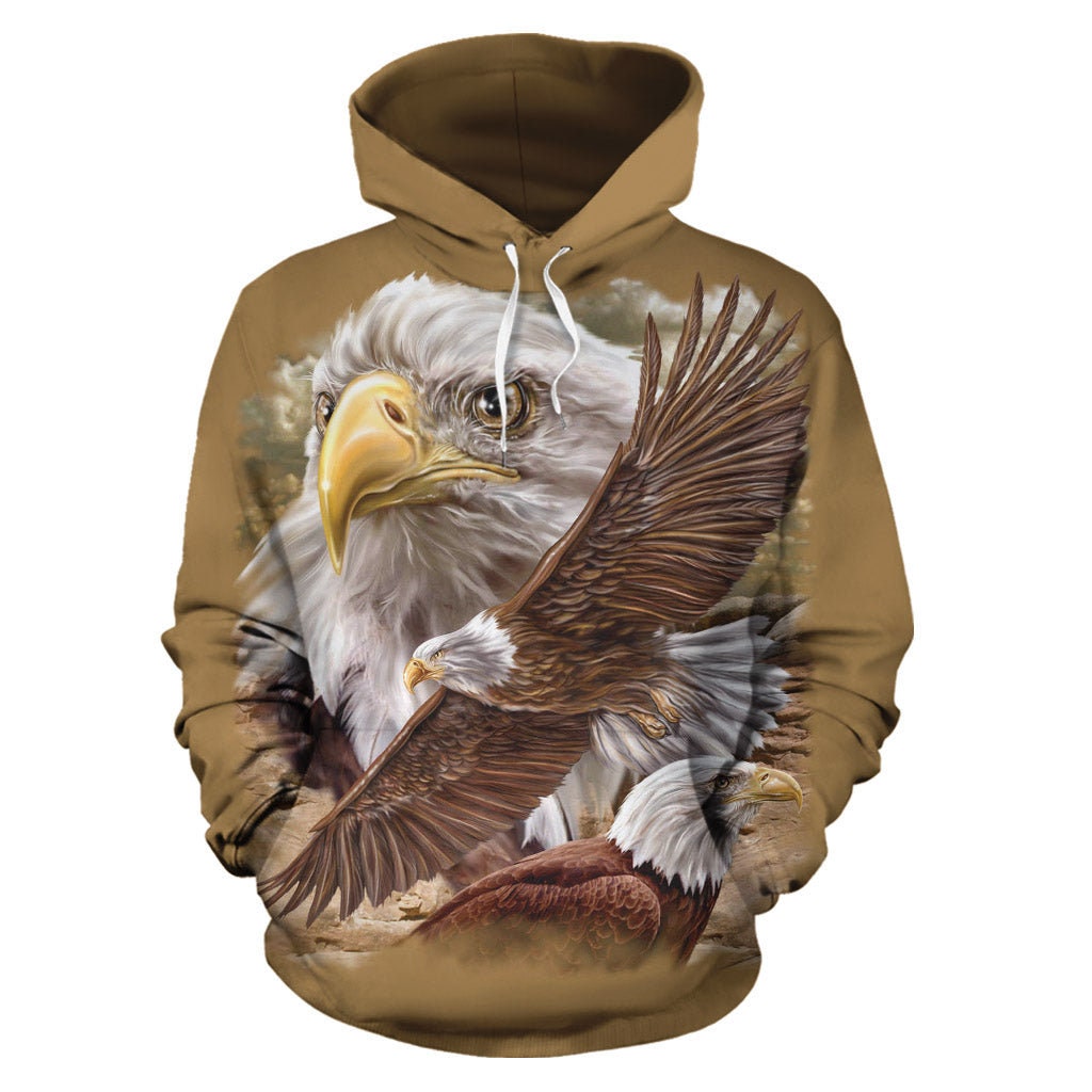 Eagle Lover Sweatshirt Hoodie Animal Lover Gift Eagle Zip Hoodie Eagle Sweatshirt image 2