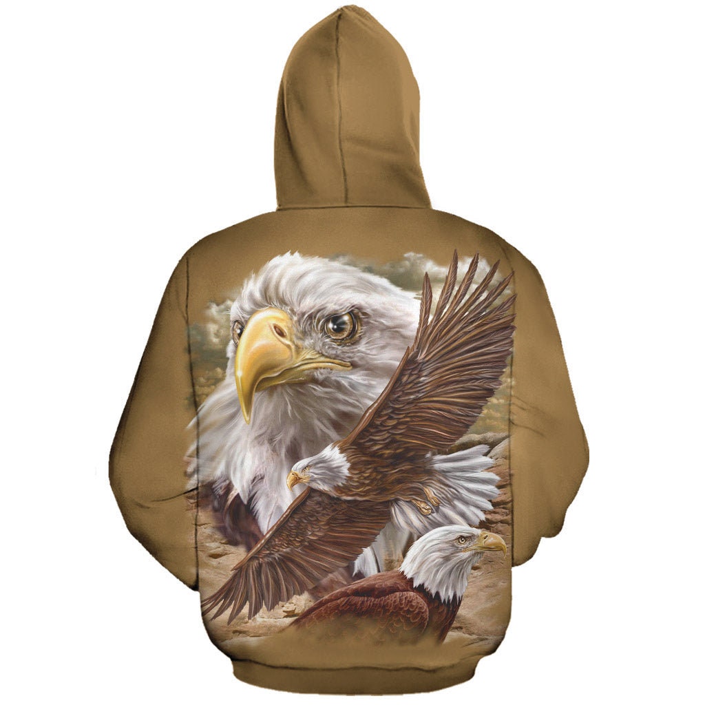 Eagle Lover Sweatshirt Hoodie Animal Lover Gift Eagle Zip Hoodie Eagle Sweatshirt image 3