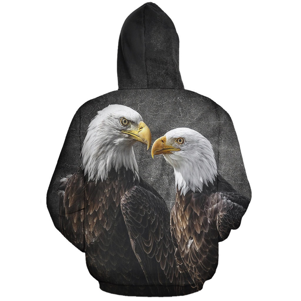 Eagle Lover Hoodie Sweatshirt Animal Lover Gift Eagle Zip Hoodie Wildlife Apparel image 2