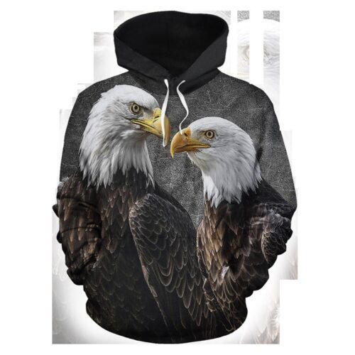 Eagle Lover Hoodie Sweatshirt Animal Lover Gift Eagle Zip Hoodie Wildlife Apparel image 0