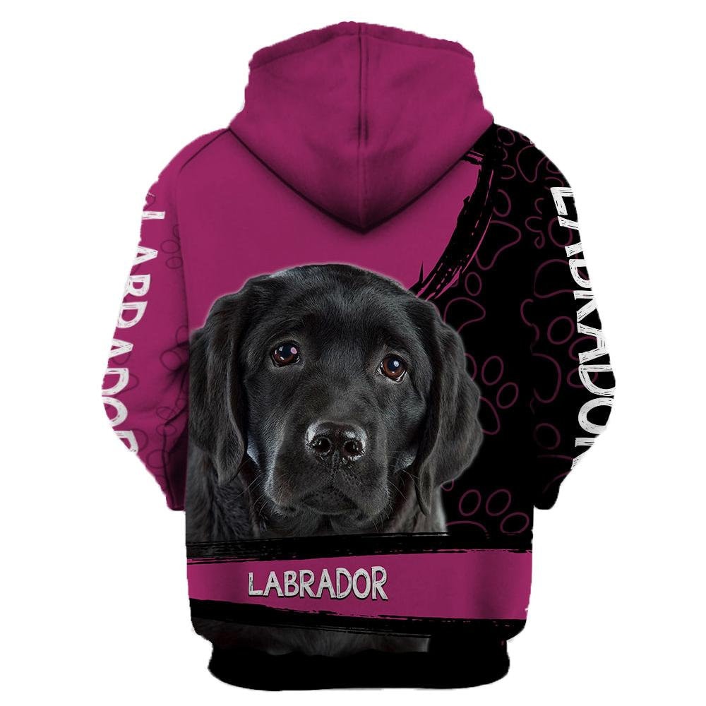 Pink Labrador Hoodie - Cute Labrador Lover Sweatshirt image 1