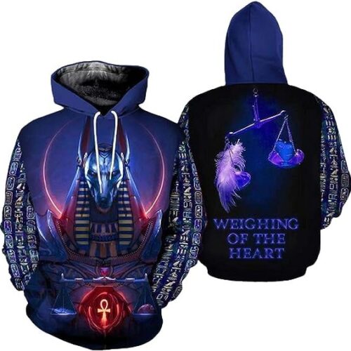 Anubis Blue Hoodie Anubis Sweatshirt Father's Day Clothing image 0