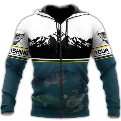 Custom Ice Fishing Pullover Hoodie Personalized Fishing Lover Sweatshirt for Men and Women image 1