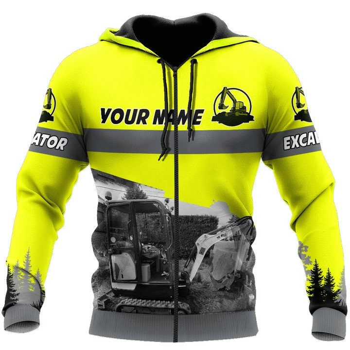 Personalized Excavator Sweatshirt Hoodie for Excavator Lovers Perfect Father's Day Gift image 1