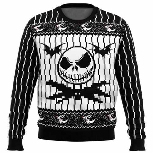 The Nightmare Before Christmas Jack Skellington Ugly Christmas Sweater Shirt image 0