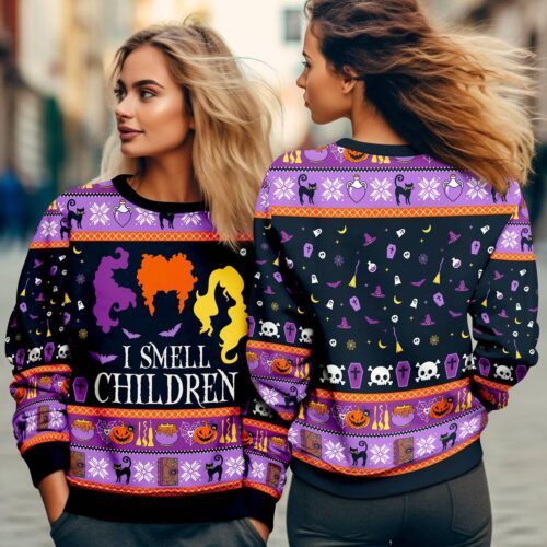 Christmas Hocus Pocus Ugly Sweater Sanderson Sisters Sweatshirt Halloween Party Wear image 0