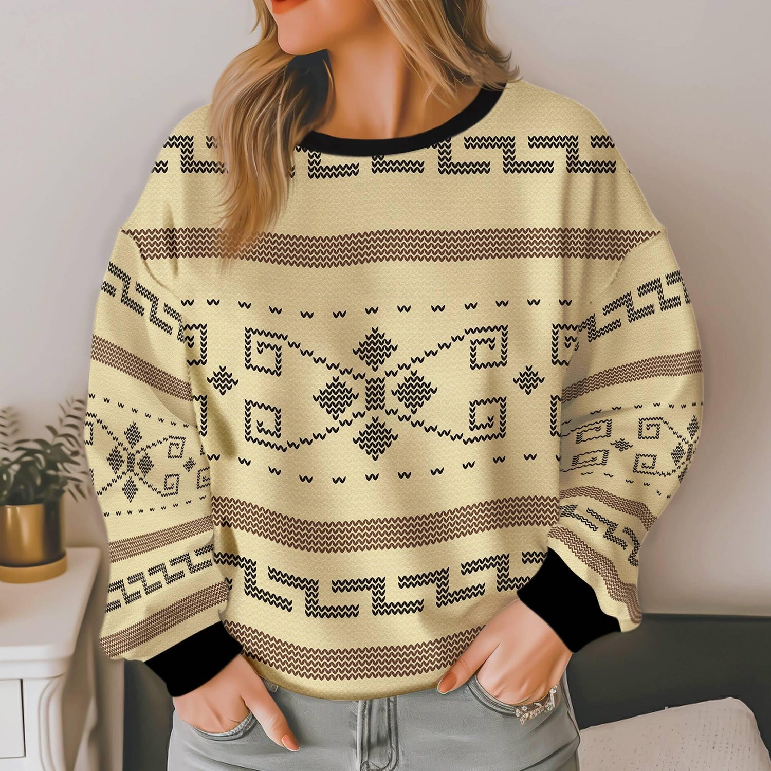 The Big Lebowski Ugly Christmas Sweater The Dude Movie Sweatshirt for Christmas Party image 3