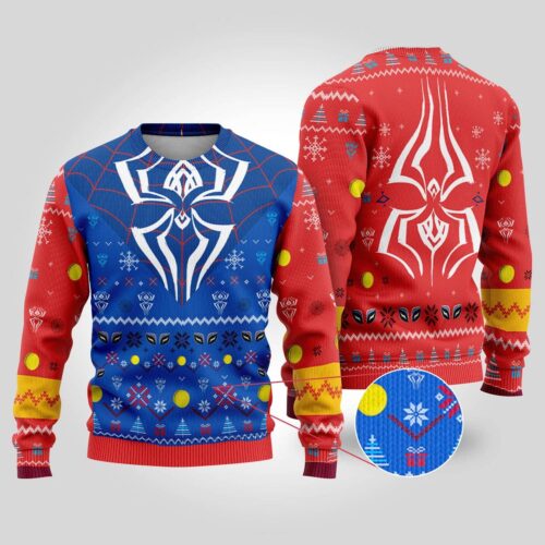 Spider-Man Across the Spider-Verse Wool Ugly Sweater Pavitr Prabhakar Superhero Sweatshirt image 0