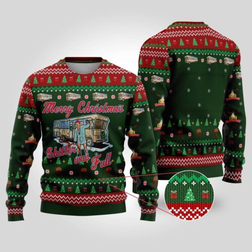 National Lampoon Christmas Vacation Ugly Sweater Shitter Full Cousin Eddie Sweatshirt image 0