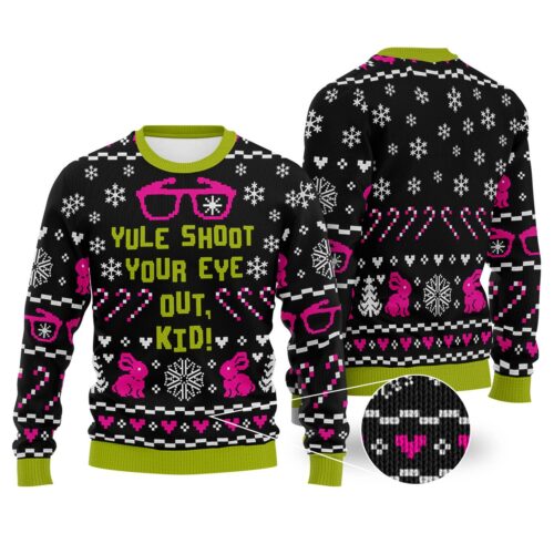 A Christmas Story Ugly Christmas Sweatshirt Ralphie & Scut Farkus Holiday Sweater Yule Shoot Your Eye Out Kid Xmas Top image 0