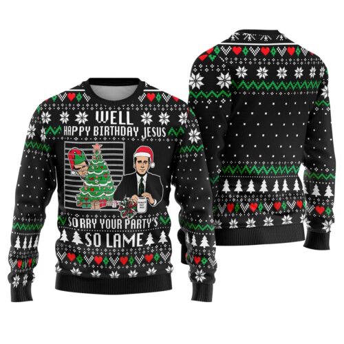 Michael Scott Ugly Christmas Sweater Shirt The Office Holiday Sweater Funny Xmas Shirt image 0