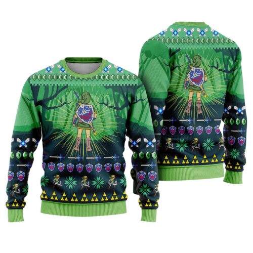 Legend of Zelda Ugly Christmas Sweatshirt Tears of the Kingdom Sweater Breath of the Wild Xmas image 1