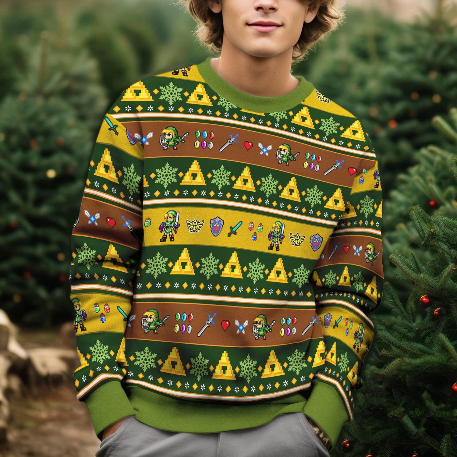 Legend of Zelda Christmas Sweatshirt Tears of the Kingdom Ugly Sweater Breath of the Wild Xmas image 4