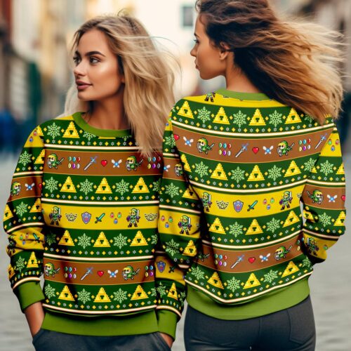 Legend of Zelda Christmas Sweatshirt Tears of the Kingdom Ugly Sweater Breath of the Wild Xmas image 1