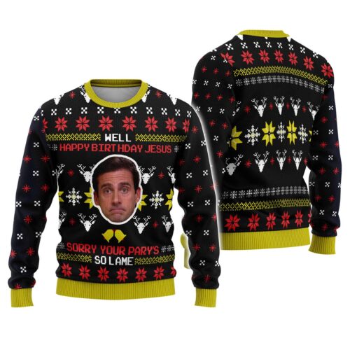 The Office Ugly Christmas Sweatshirt Michael Scott Xmas Sweater Funny Holiday Gift image 0