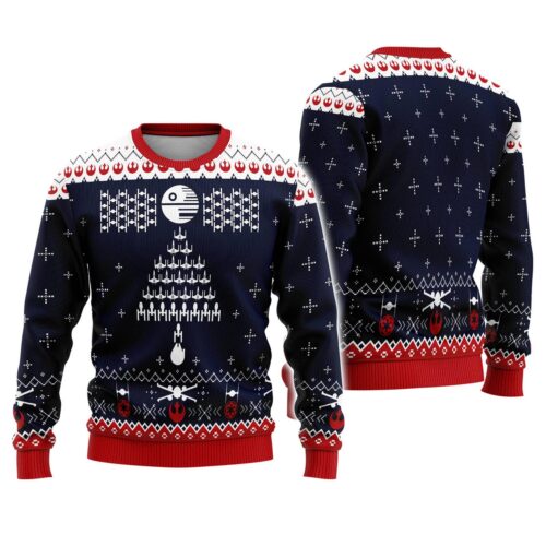 Star Wars Clone Trooper Ugly Christmas Sweater Anakin Skywalker Stormtrooper Sweatshirt image 0