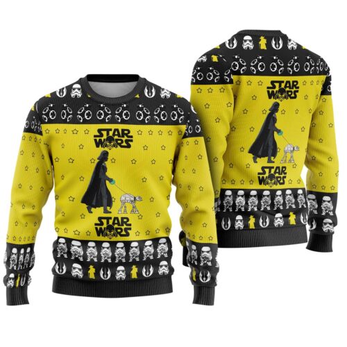 Darth Vader Ugly Christmas Sweatshirt Star Wars Holiday Sweater Lack of Cheer Disturbing image 0