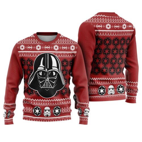 Star Wars Darth Vader Ugly Christmas Sweater Anakin Skywalker Sweatshirt for Family Party image 0