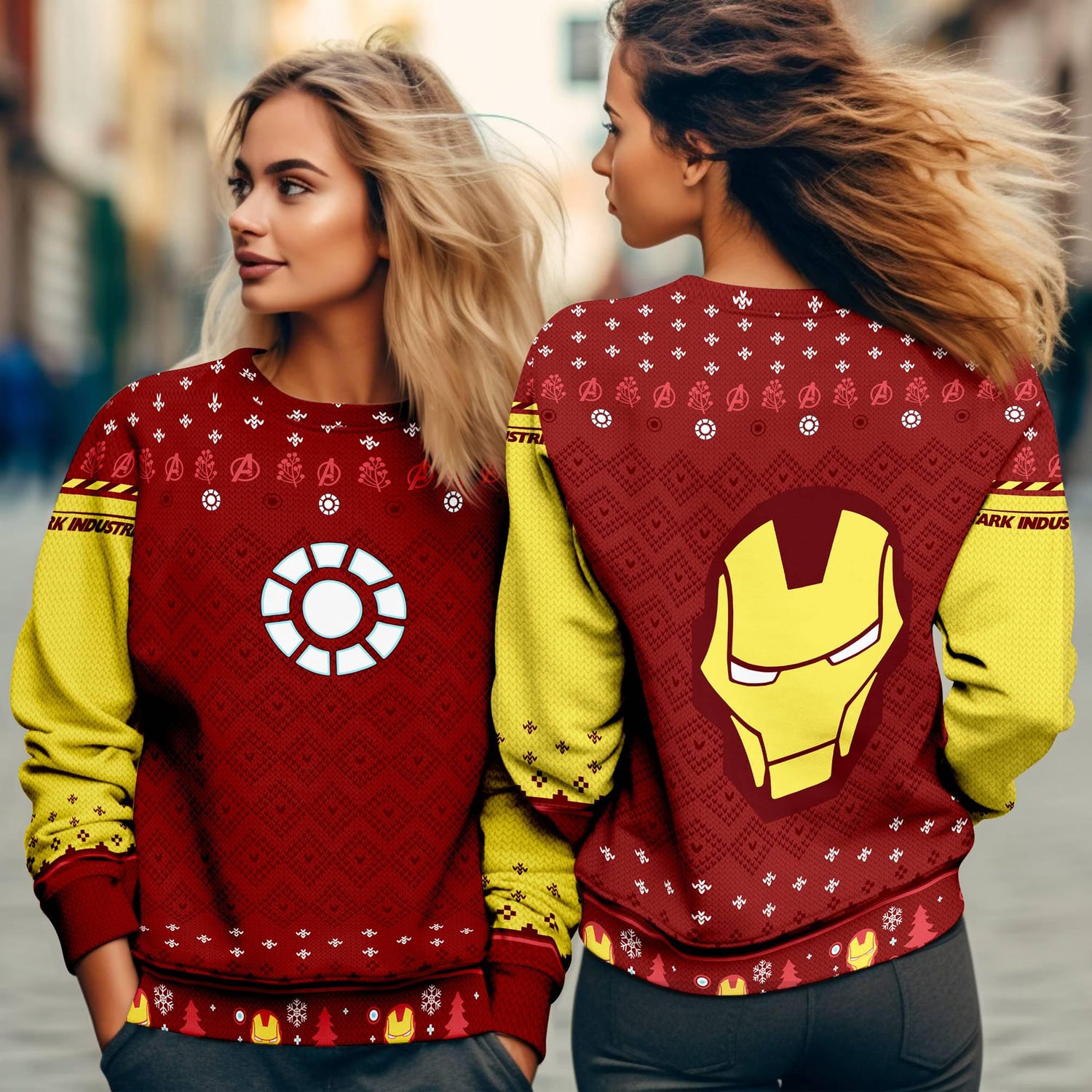 Tony Stark Iron Man Ugly Christmas Sweater Avengers Xmas Sweatshirt Marvel Superhero image 3