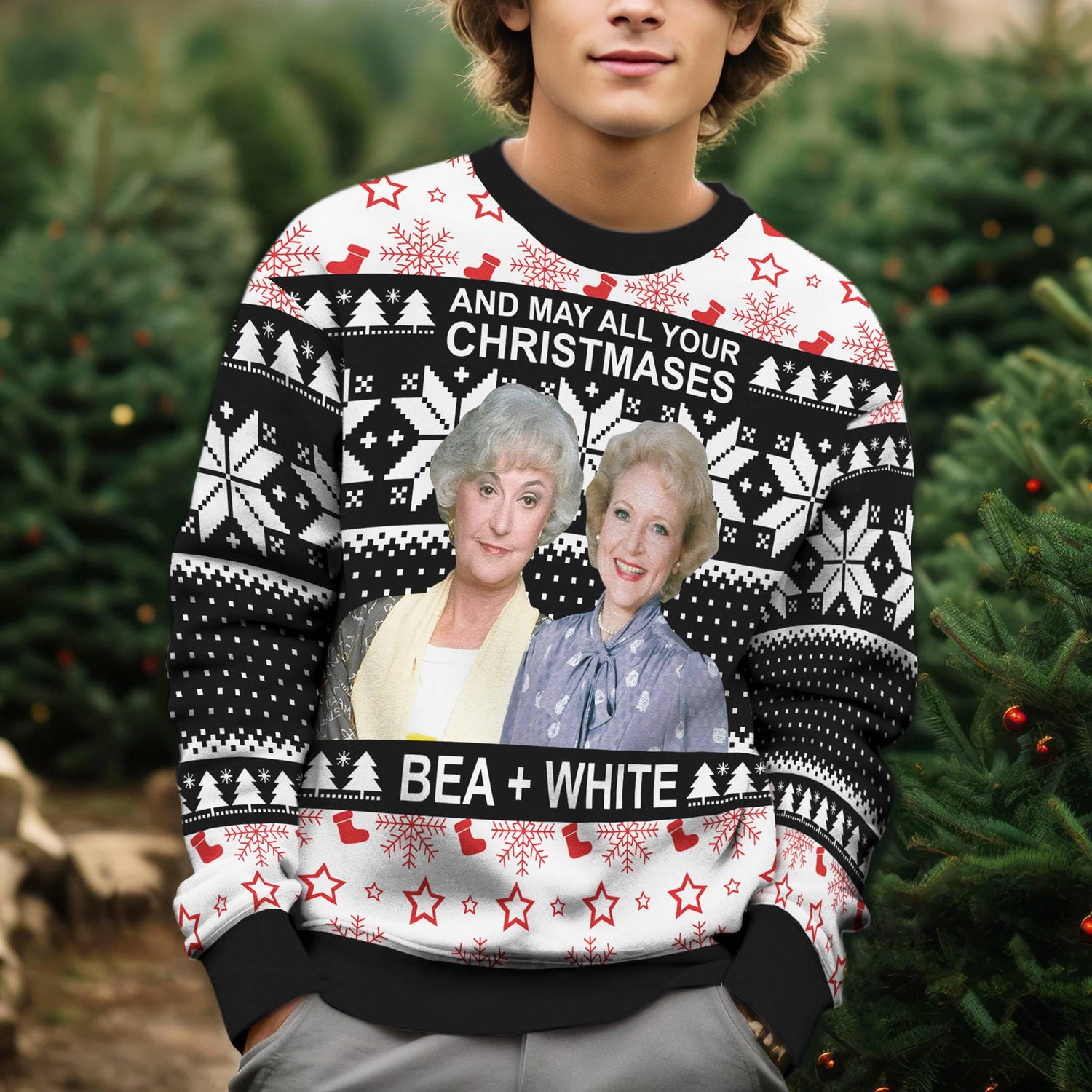 Golden Girls Christmas Sweater Ugly Xmas Sweater Knitted Holiday Sweater Funny Christmas Jumper image 2