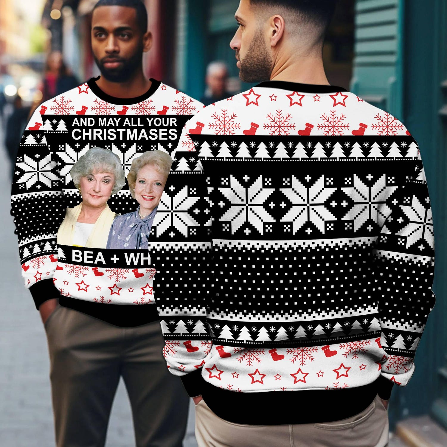 Golden Girls Christmas Sweater Ugly Xmas Sweater Knitted Holiday Sweater Funny Christmas Jumper image 3