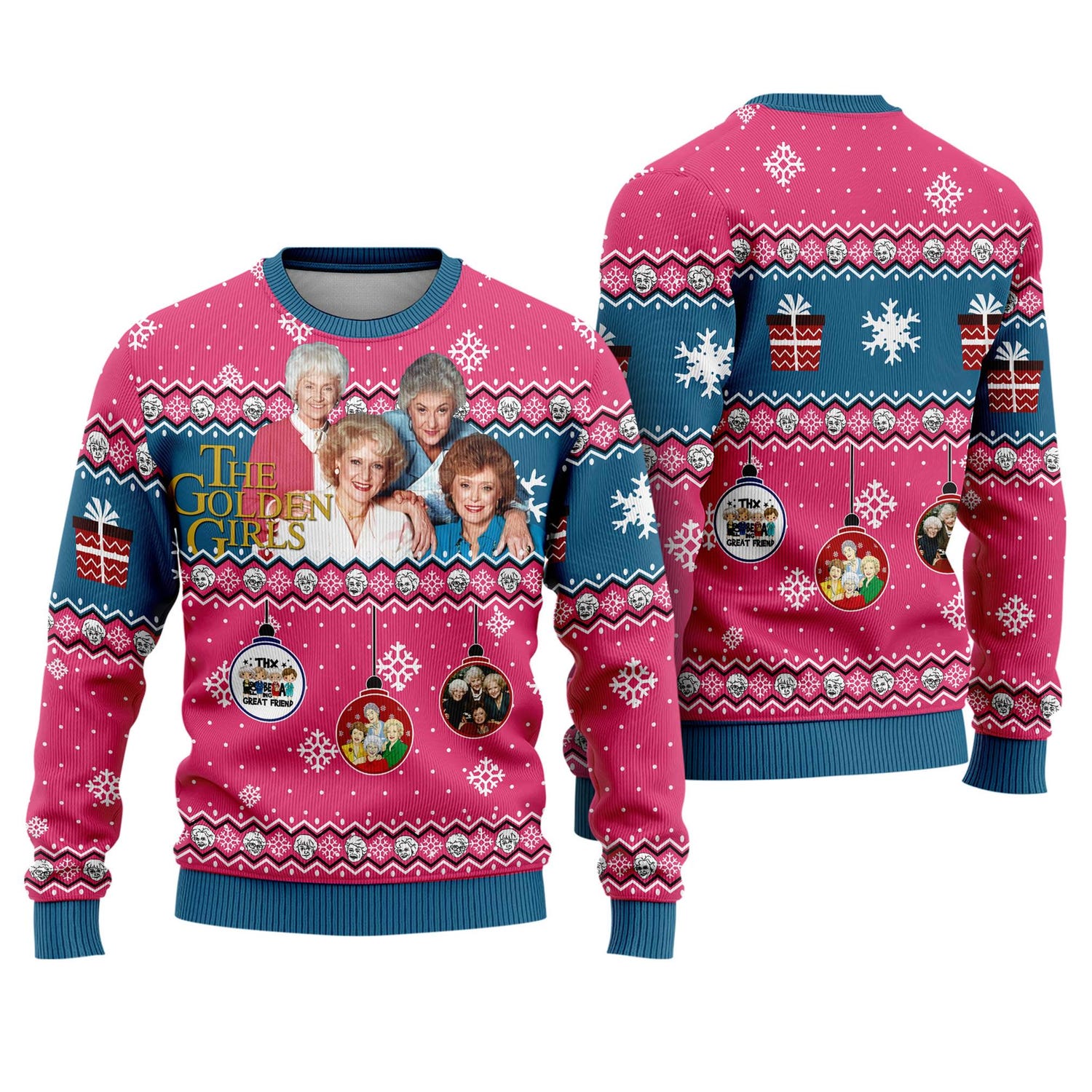 The Golden Girls Ugly Christmas Sweater Blanche Devereaux Rose Nylund Holiday Sweatshirt image 2