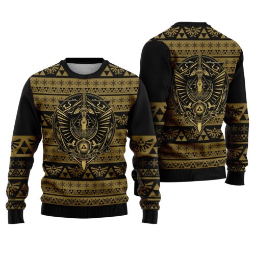 Legend of Zelda Ugly Christmas Sweater Breath of the Wild Xmas Sweatshirt Zelda Gift image 0