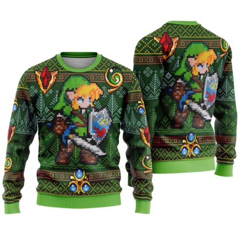 The Legend of Zelda Ugly Christmas Sweatshirt Tears of the Kingdom Link Xmas Sweater image 0