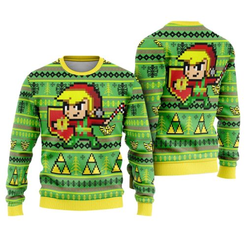 Legend of Zelda Christmas Sweatshirt Link Ugly Sweater Tears of the Kingdom Holiday Pullover image 0