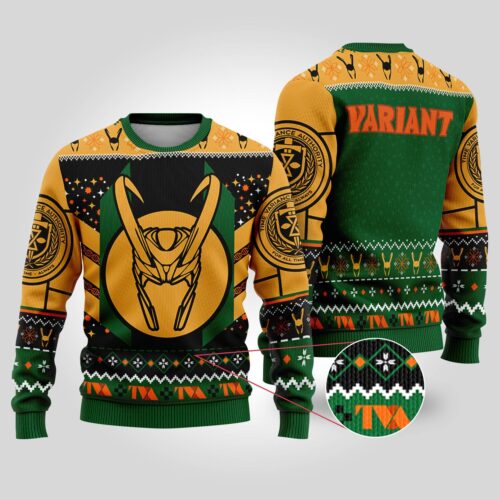 Marvel Loki Laufeyson Christmas Sweatshirt Ugly Xmas Sweater Let Earth Receive Her King image 0