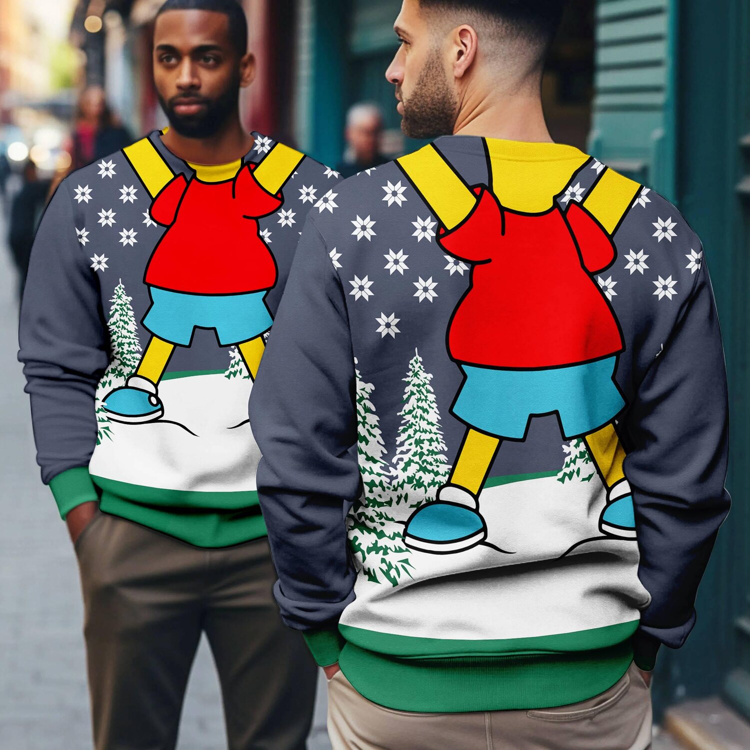 Bart Simpson Ugly Christmas Sweatshirt The Simpsons Holiday Sweater Simpsons Family Xmas Pullover image 2