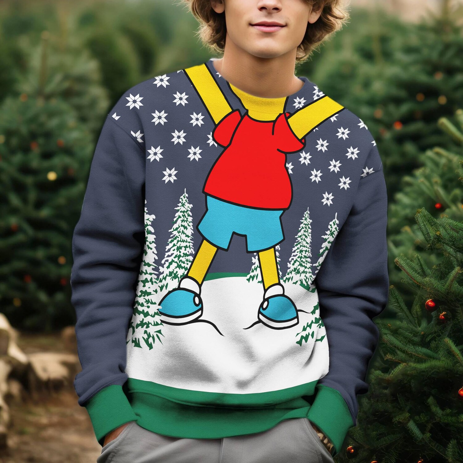 Bart Simpson Ugly Christmas Sweatshirt The Simpsons Holiday Sweater Simpsons Family Xmas Pullover image 4