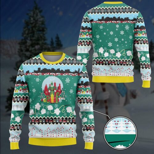 Buddy The Elf Christmas Sweatshirt Ugly Christmas Sweater Elf Movie Holiday Apparel image 0