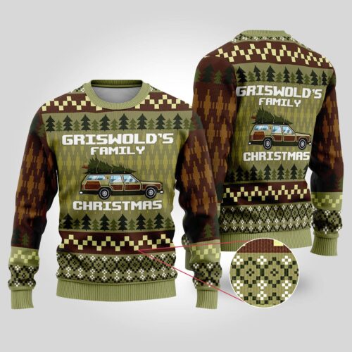 National Lampoon's Christmas Vacation Griswold Family Ugly Christmas Sweatshirt Sweater image 0