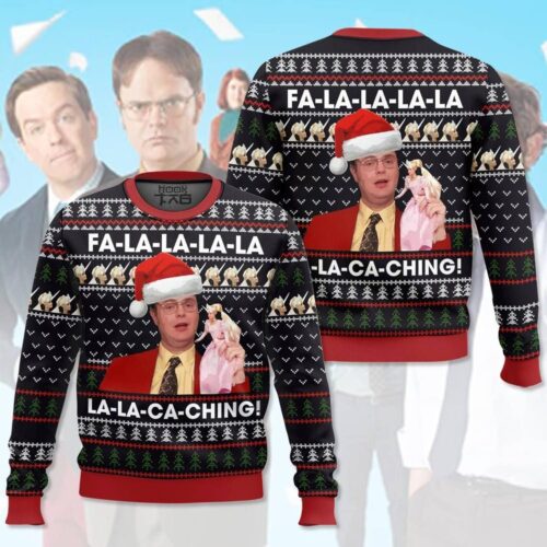 Dwight Schrute The Office Christmas Sweatshirt Funny Ugly Sweater Holiday Gift TV Show Merchandise image 0