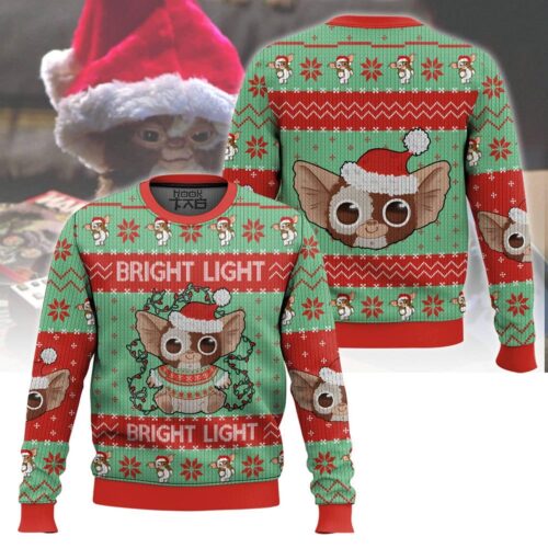 Gizmo Ugly Christmas Sweater Sweatshirt Gremlins Movie Holiday Sweater Family Xmas Sweatshirt image 0