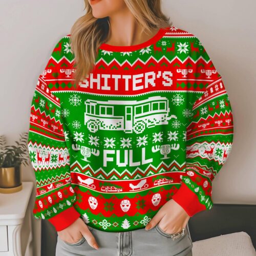 Christmas Vacation Ugly Sweater Merry Christmas Shitter's Full Cousin Eddie Sweatshirt image 0