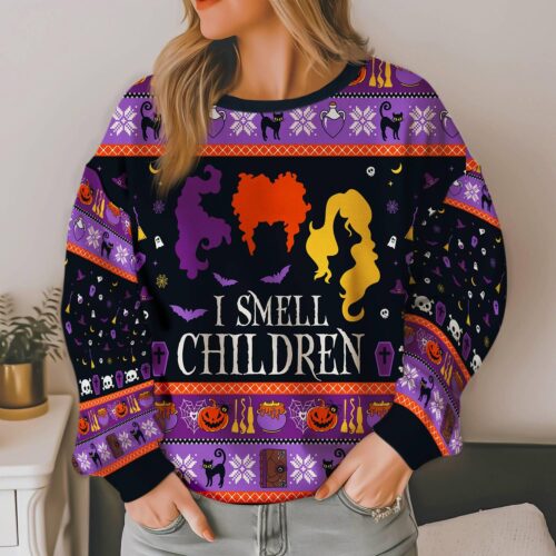 Christmas Hocus Pocus Ugly Sweater Sanderson Sisters Sweatshirt Halloween Party Wear image 1