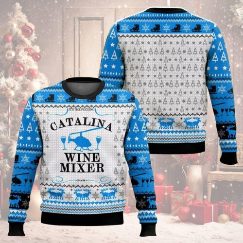 Catalina Wine Mixer Ugly Christmas Sweater Step Brothers Movie Xmas Sweatshirt Funny Holiday Gift image 0