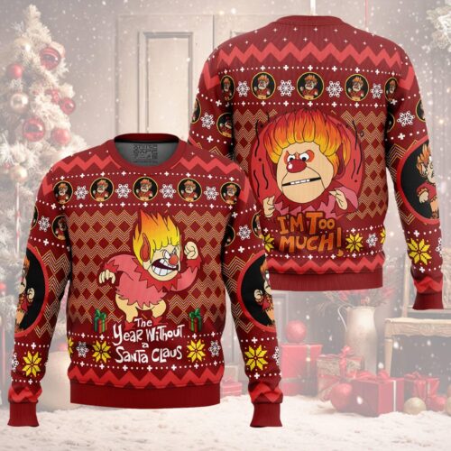 Heat Miser Christmas Sweater Ugly Christmas Sweatshirt Miser Brothers Holiday Party Apparel image 0