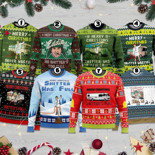 National Lampoon's Christmas Vacation Ugly Sweater Todd Margo Sweatshirt Couple Holiday Jumper image 0