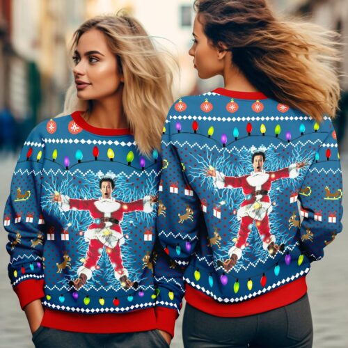 National Lampoon's Christmas Vacation Sweatshirt Clark Griswold Cousin Eddie Sweater image 0