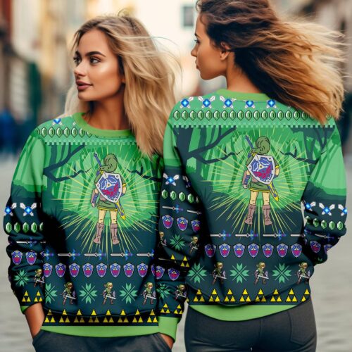 Legend of Zelda Ugly Christmas Sweatshirt Tears of the Kingdom Sweater Breath of the Wild Xmas image 0