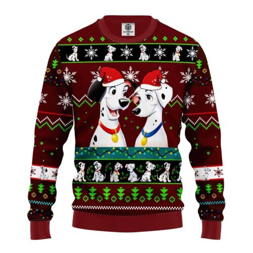 101 Dalmatians Christmas Sweater Disney Dog Sweatshirt Holiday Movie Magic Kingdom Pullover image 0