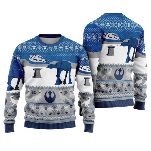 Star Wars AT-AT Walker Ugly Christmas Sweater Anakin Skywalker Stormtrooper Shirt image 0