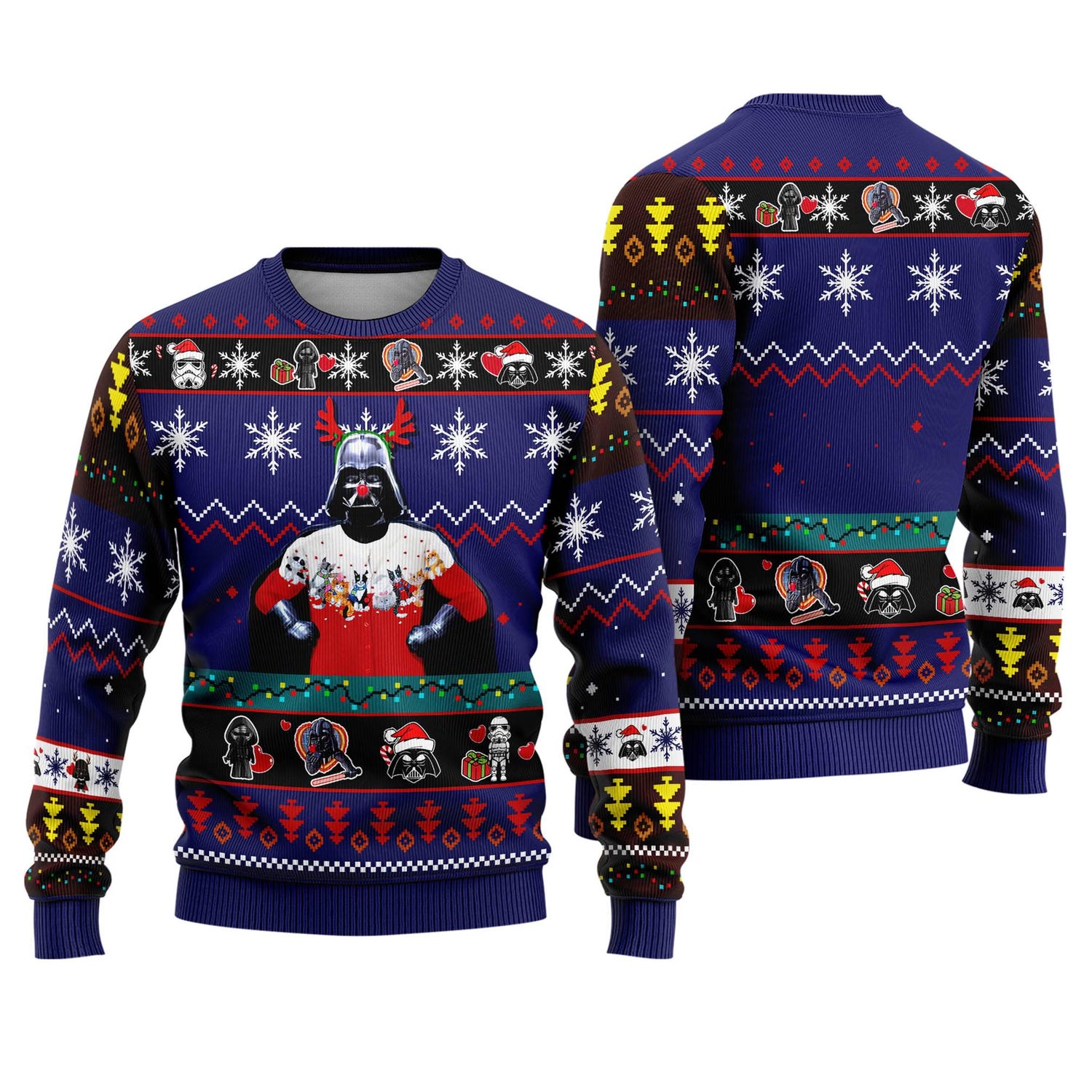 Disney Stitch and Angel Ugly Christmas Sweater Sweatshirt for Magic Kingdom Party image 1