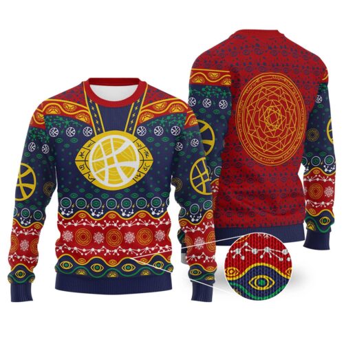 Doctor Strange Christmas Sweatshirt Multiverse of Madness Superhero Avengers Xmas Sweater image 0